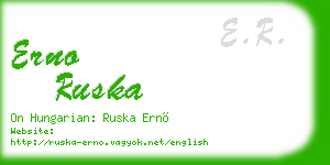 erno ruska business card