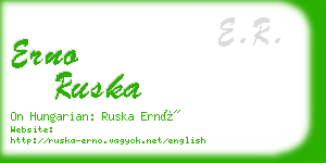 erno ruska business card